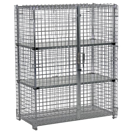 Technibilt Shelving Systems Security Cage, 5 Solid Shelves, 24x48x60 SEC485F-SLD